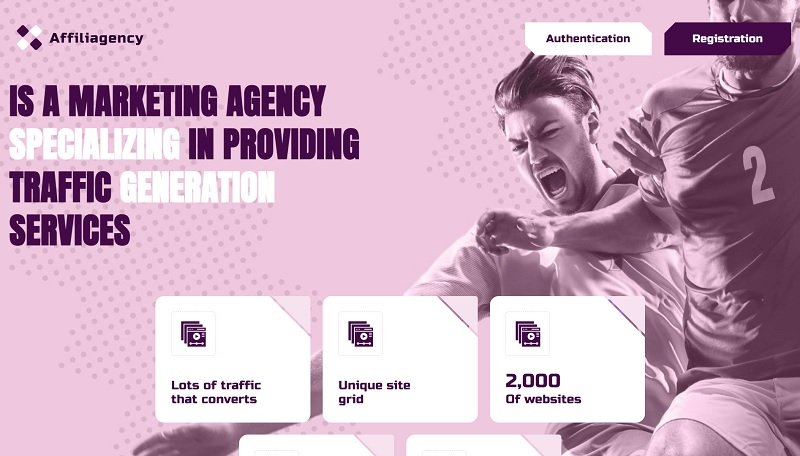 Affiliagency website & screenshot