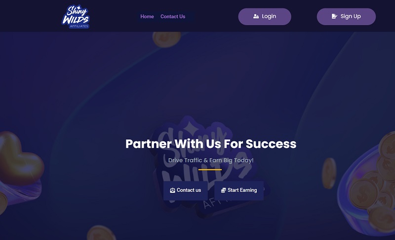 Shiny Wild Partners website & screenshot