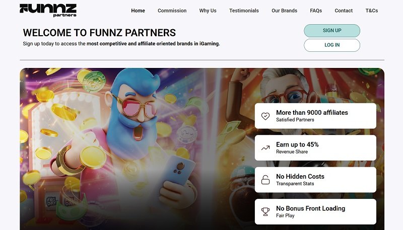 Funnz Partners website & screenshot