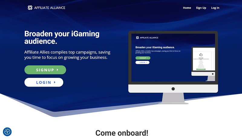 Affiliate Alliance website & screenshot