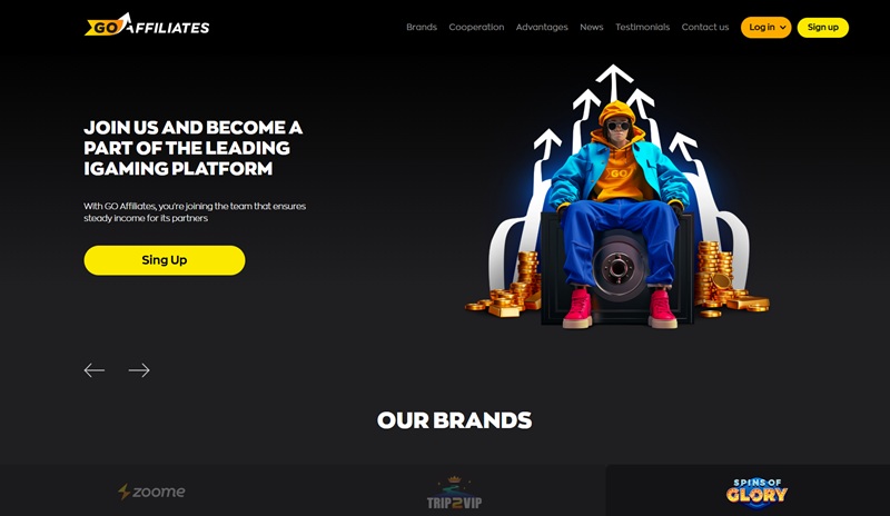 GoAffiliates website & screenshot