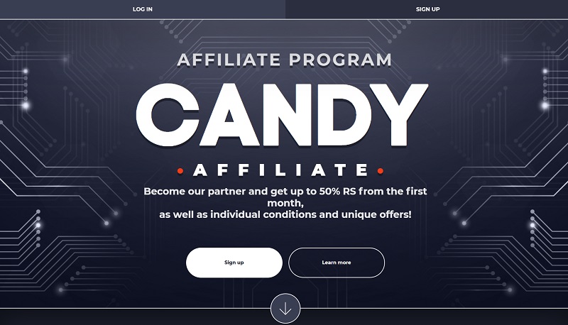 Candy Affiliates website & screenshot