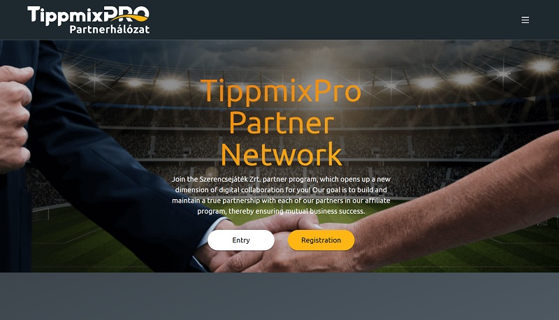 TippmixPro Partners website & screenshot