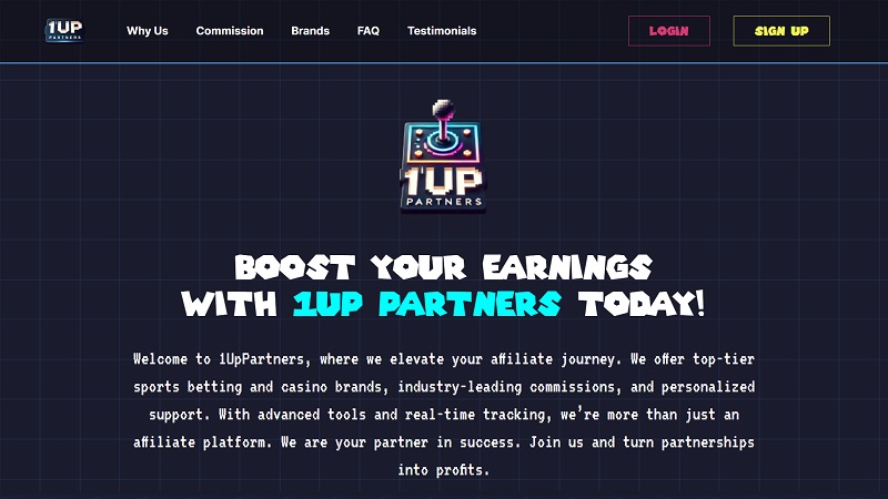 1Up Partners website & screenshot