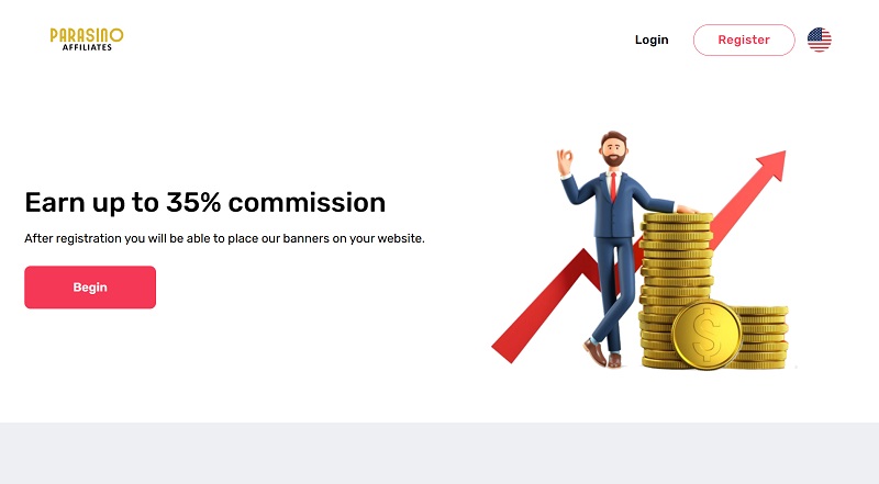 Parasino Affiliates website & screenshot