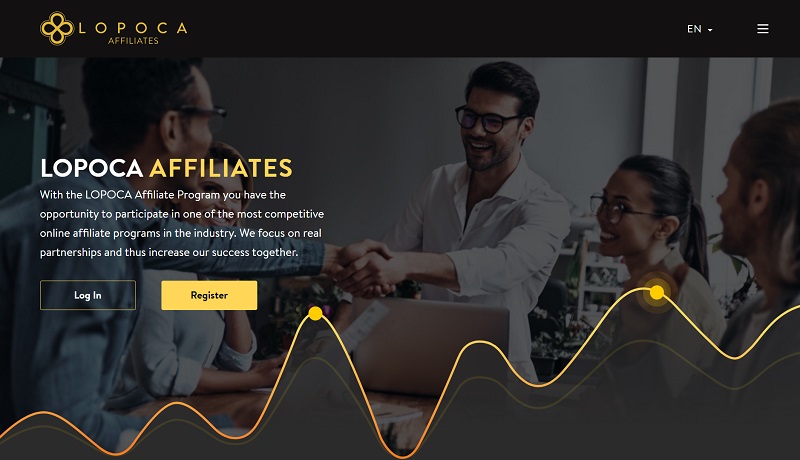 Lopoca Affiliates website & screenshot