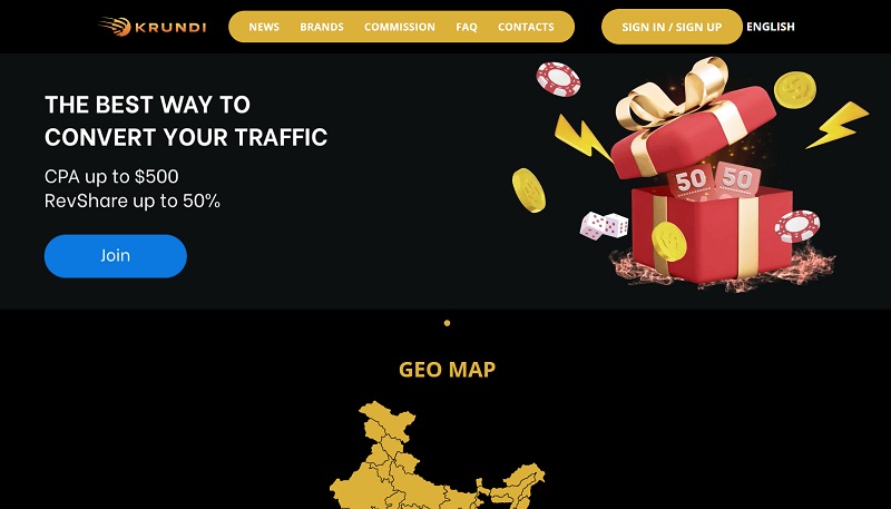 Krundi Partners website & screenshot