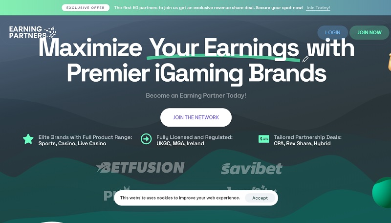 Earning Partners website & screenshot
