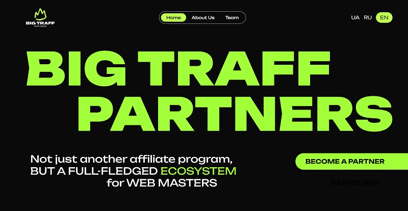 BigTraff Partners website & screenshot