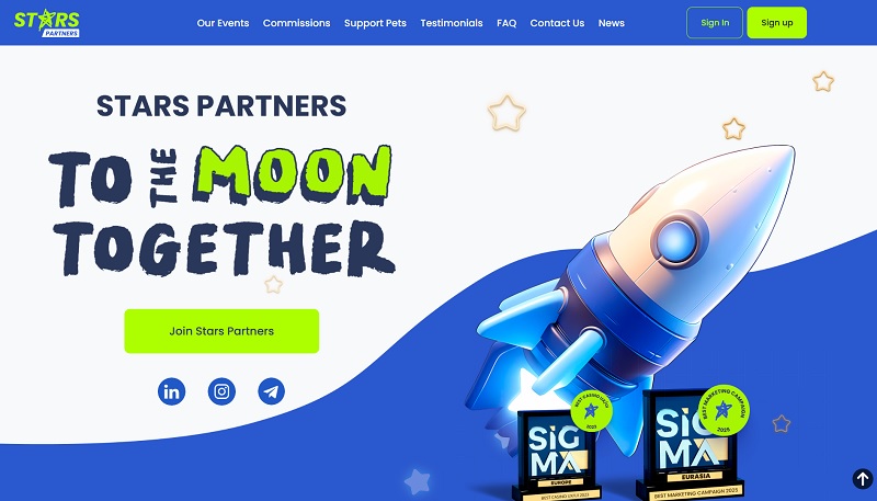 Stars Partners website & screenshot