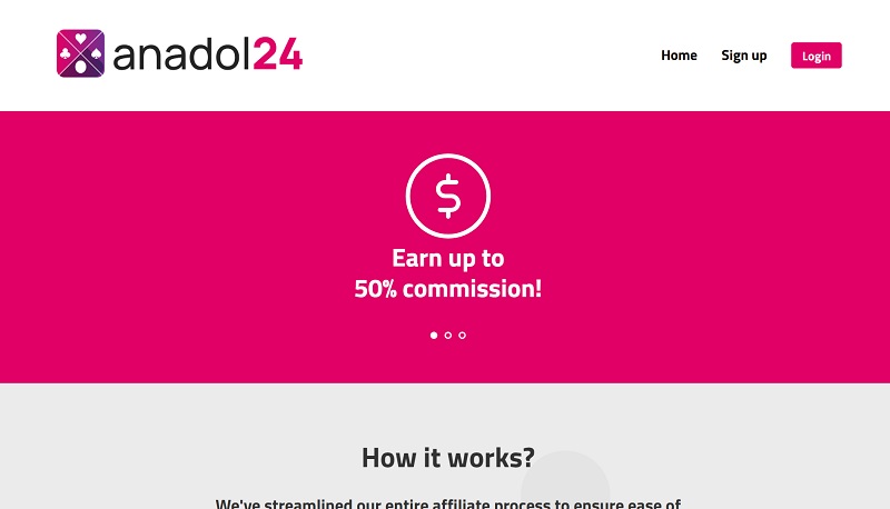 Anadol24 Affiliates website & screenshot