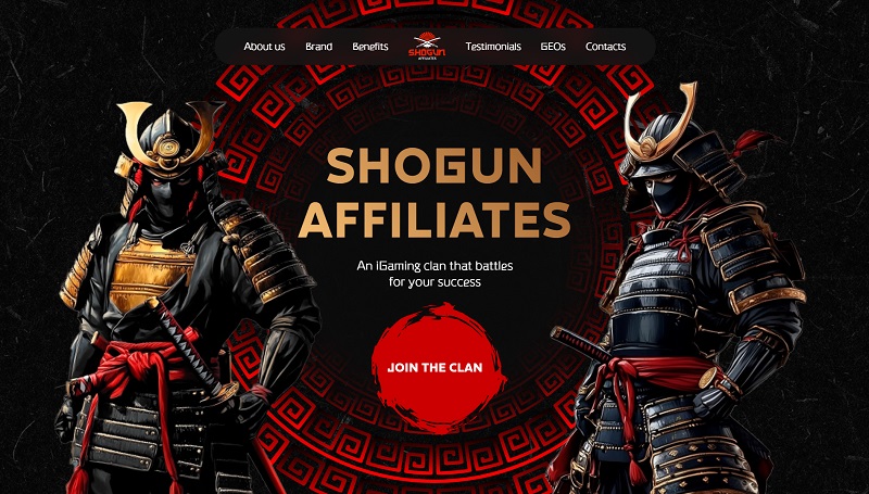 Shogun Affiliates website & screenshot