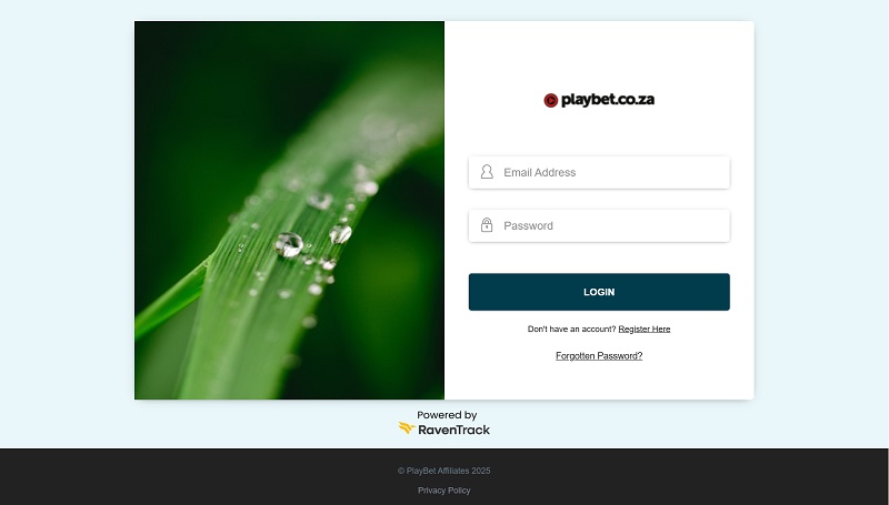 PlayBet Affiliates website & screenshot
