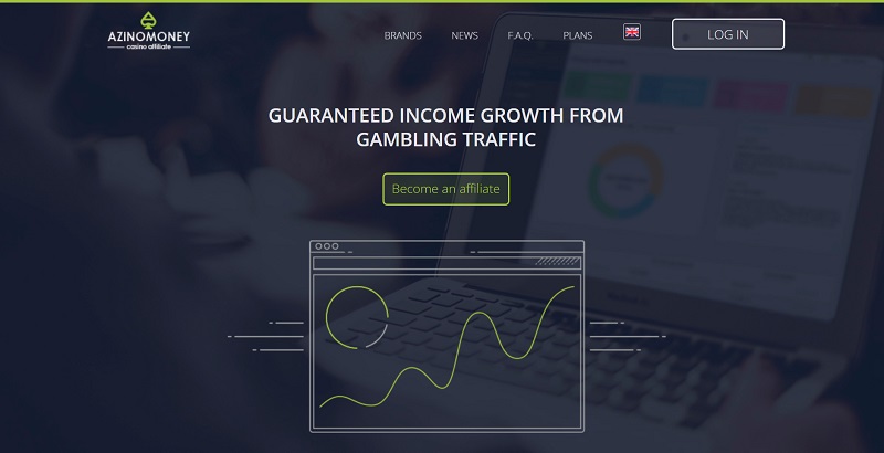 AzinoMoney Casino Affiliates website & screenshot