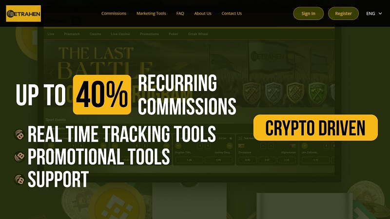 Betrahen Affiliates website & screenshot