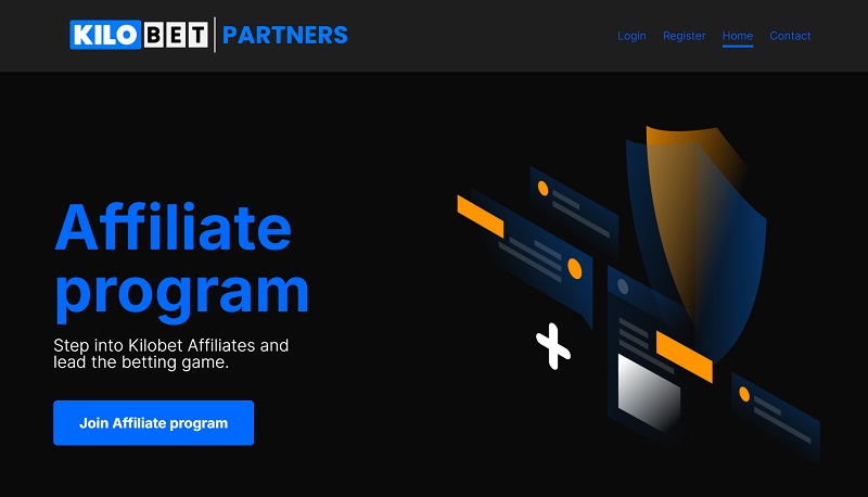 KiloBet Affiliates website & screenshot