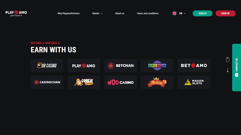 Playamo Partners website & screenshot