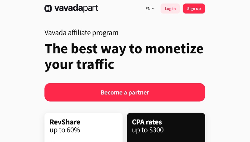 VavadaPart Affiliates website & screenshot