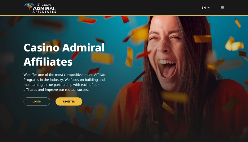 Casino Admiral Affiliates website & screenshot