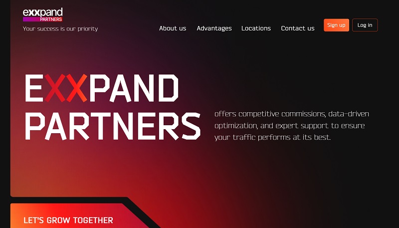 Exxpand Partners website & screenshot