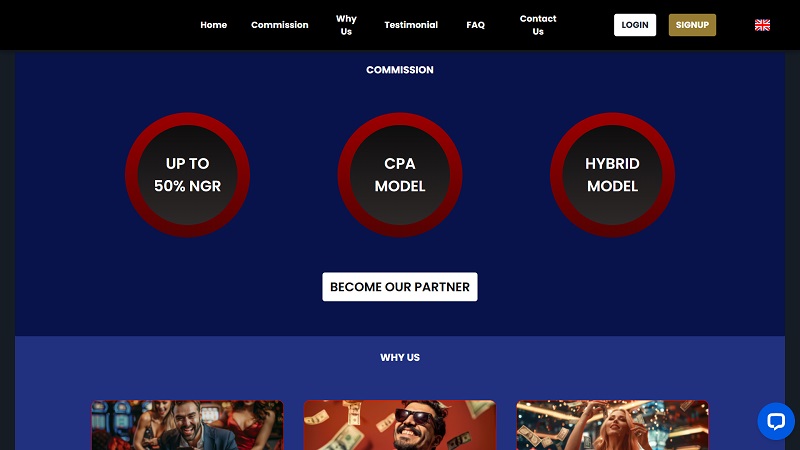 Magical Casino Affiliates website & screenshot