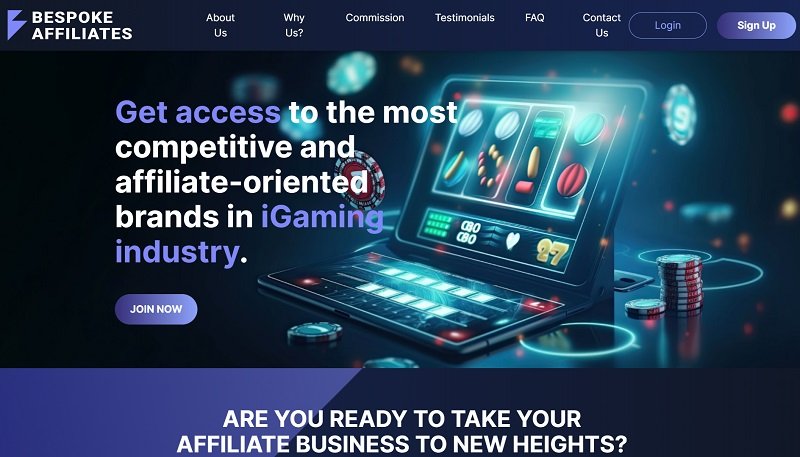 Bespoke Affiliates website & screenshot
