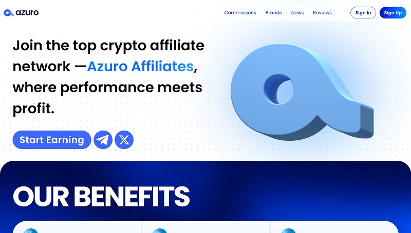 Azuro Affiliates website & screenshot
