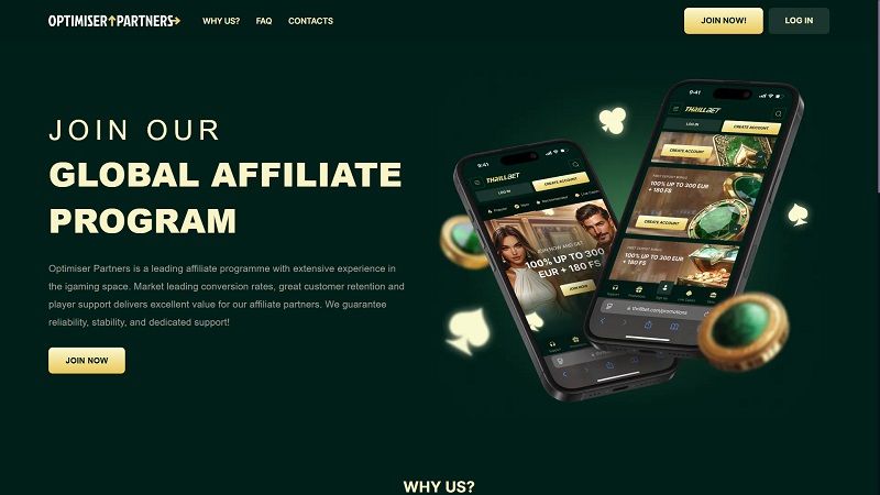 Optimiser Partners website & screenshot