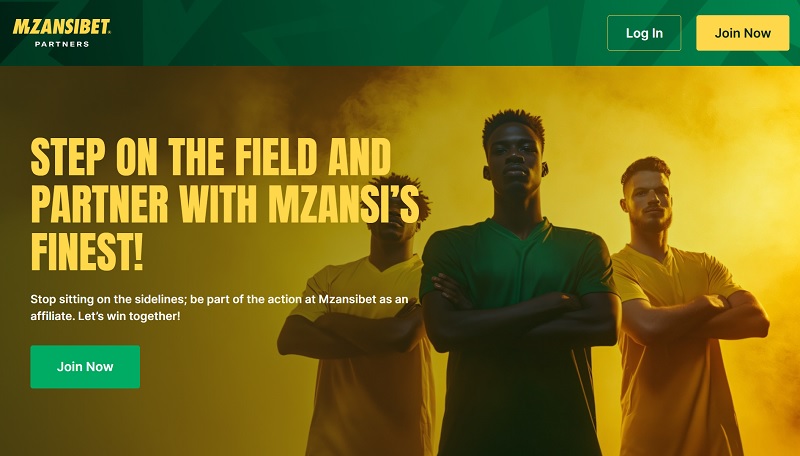 Mzansibet Affiliates website & screenshot