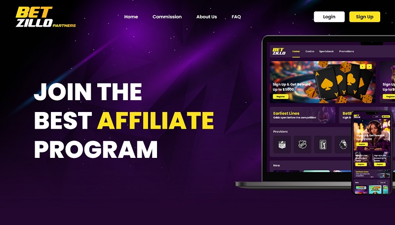 Betzillo Affiliates website & screenshot