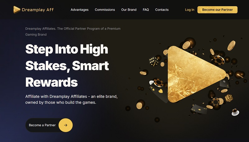 Dreamplay Affiliates website & screenshot