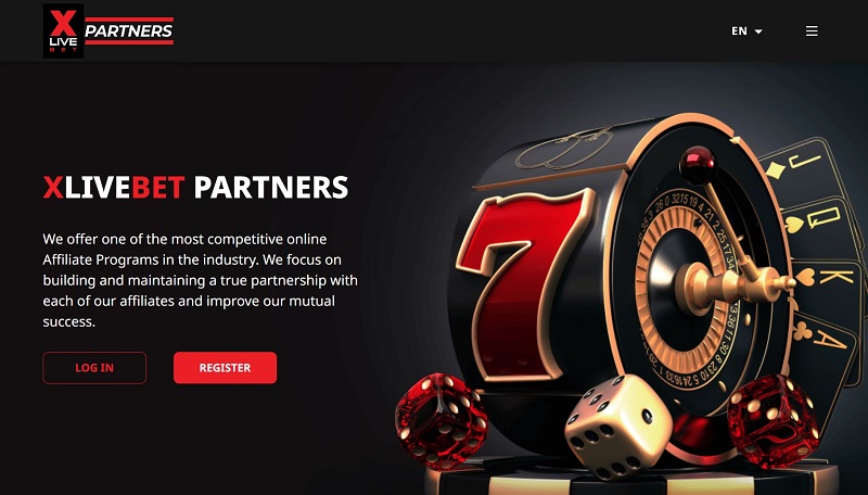 Xlivebet Partners website & screenshot