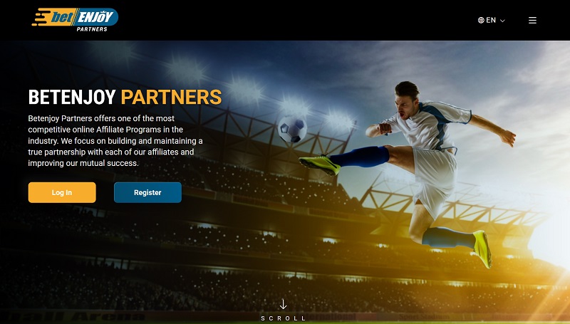 BetEnjoy Partners website & screenshot