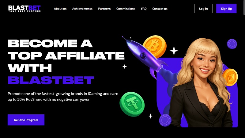 BlastBet Partners website & screenshot
