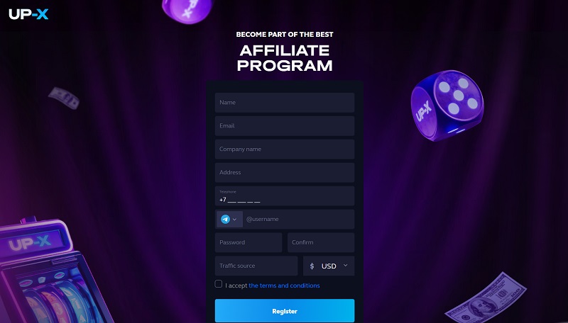 Up-X Partners website & screenshot