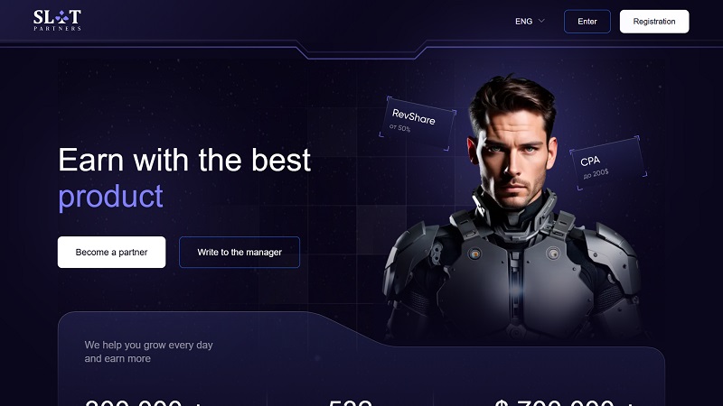 Slotgames Partners website & screenshot