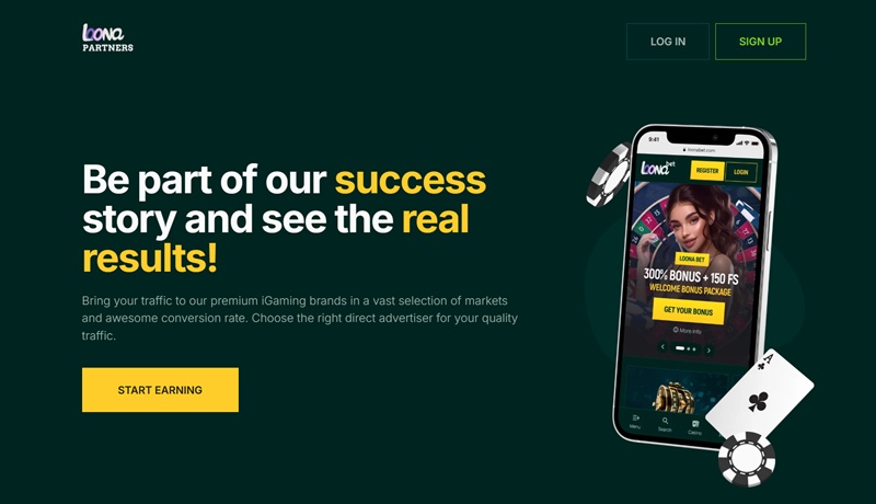 Loonabet Partners website & screenshot