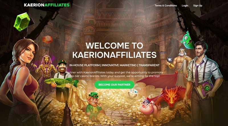 Kaerion Affiliates website & screenshot