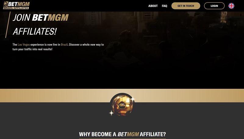 BetMGM Brazil Affiliates website & screenshot