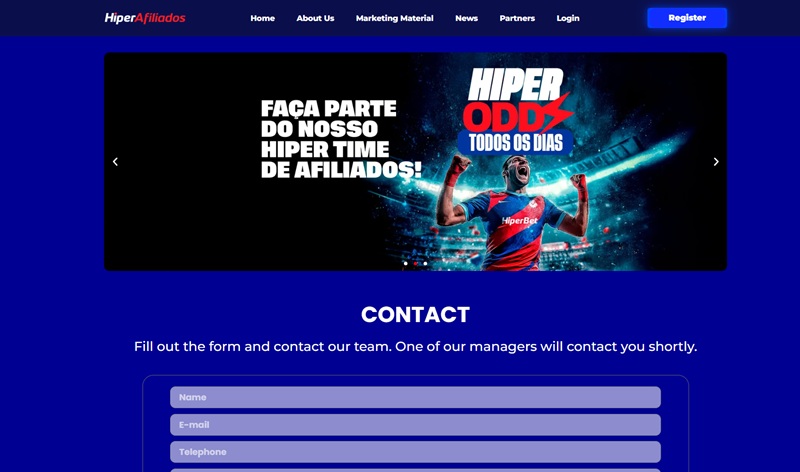 Hiper Afiliados website & screenshot