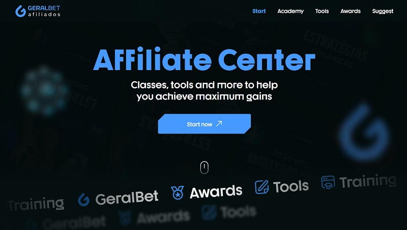 GeralBet Affiliates website & screenshot
