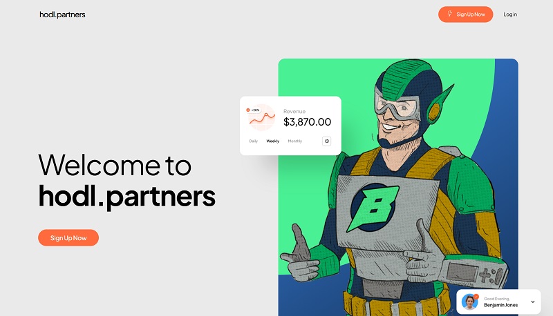 Hodl Partners website & screenshot
