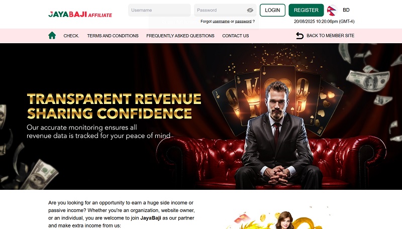 JayaBaji Affiliates website & screenshot