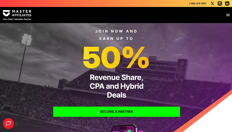 Master Affiliates website & screenshot