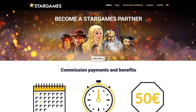 StarGames Affiliates website & screenshot