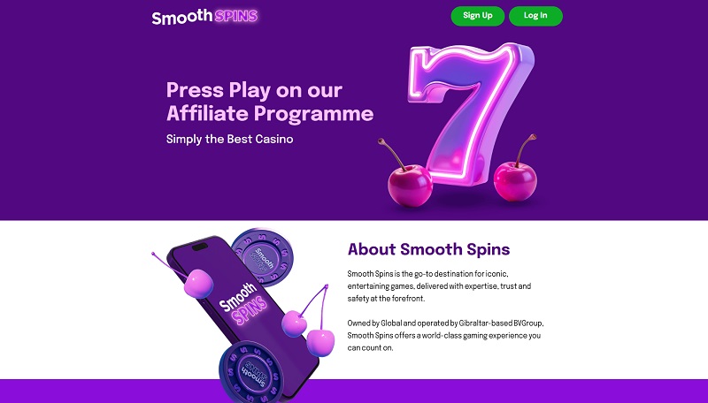 Smooth Spins Partners website & screenshot