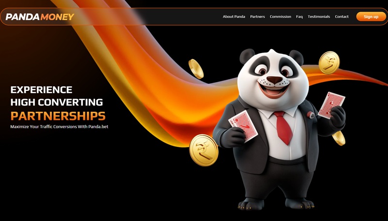 PandaBet Affiliates website & screenshot