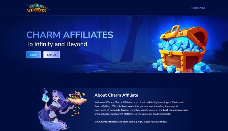 Charm Affiliates website & screenshot