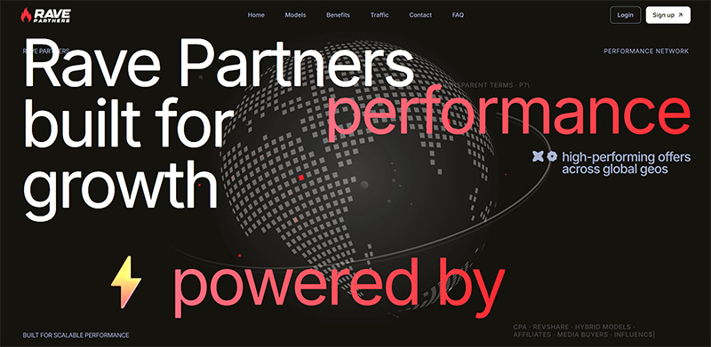 Rave Partners website & screenshot