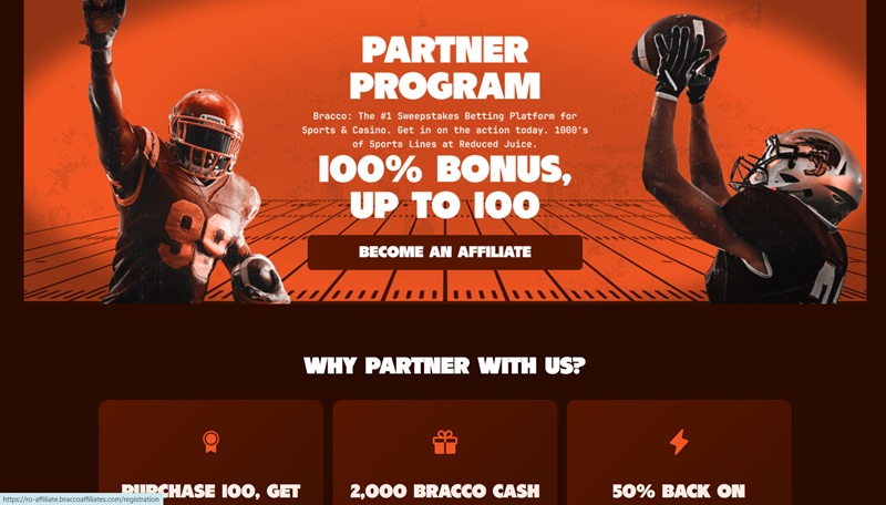 Bracco Affiliates website & screenshot